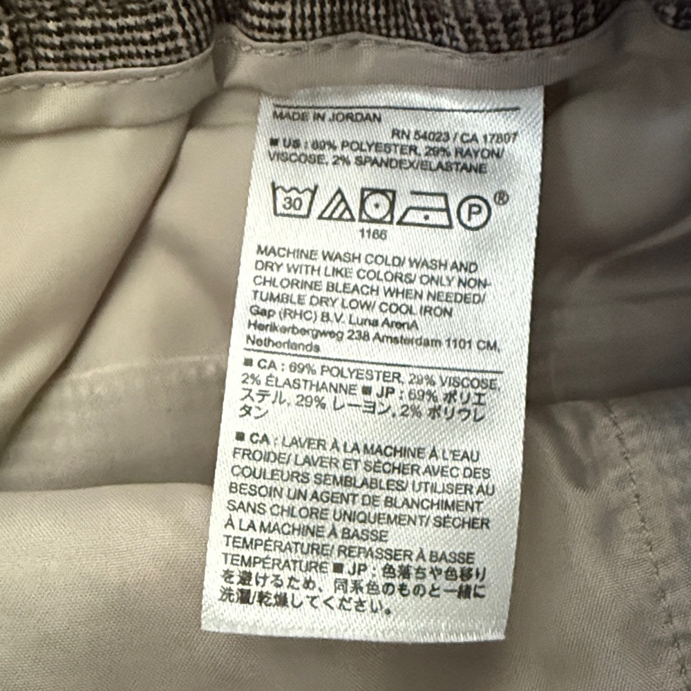 Banana Republic Plaid Flannel Wide-Leg Dress Pants - Picture 3 of 6